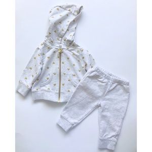 Carter’s infant Gray w/Gold Hearts Jogger